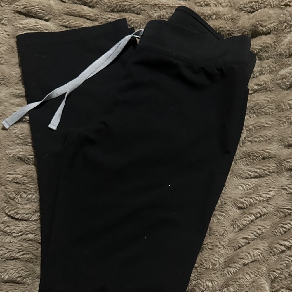 Figs Black Straight Leg Pants